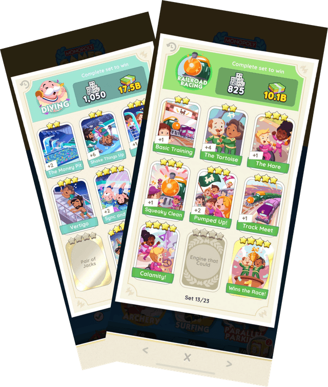 Screenshot of sticker sets.